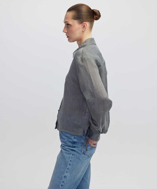 Adjustable Back Hem Shirt