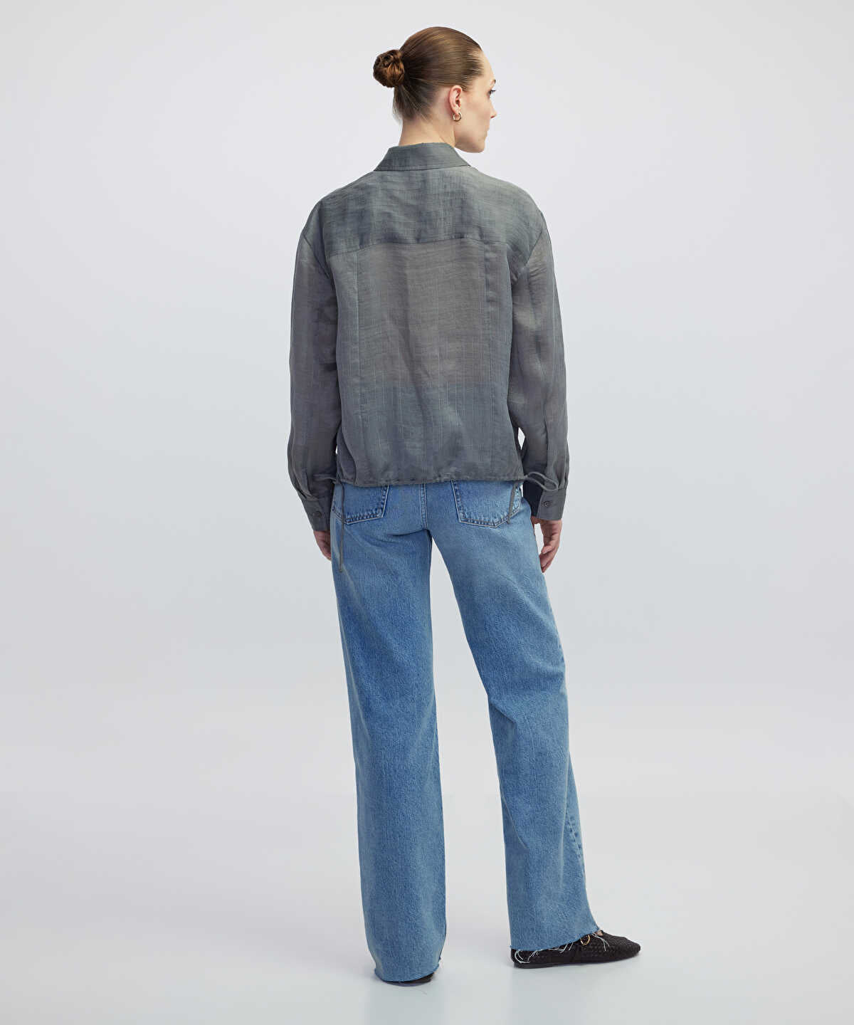 Adjustable Back Hem Shirt