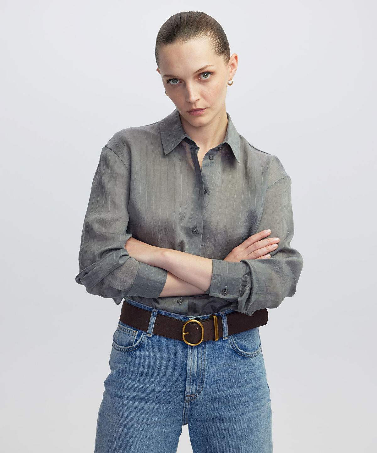 Zoomed Adjustable Back Hem Shirt