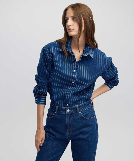 Striped Denim Shirt