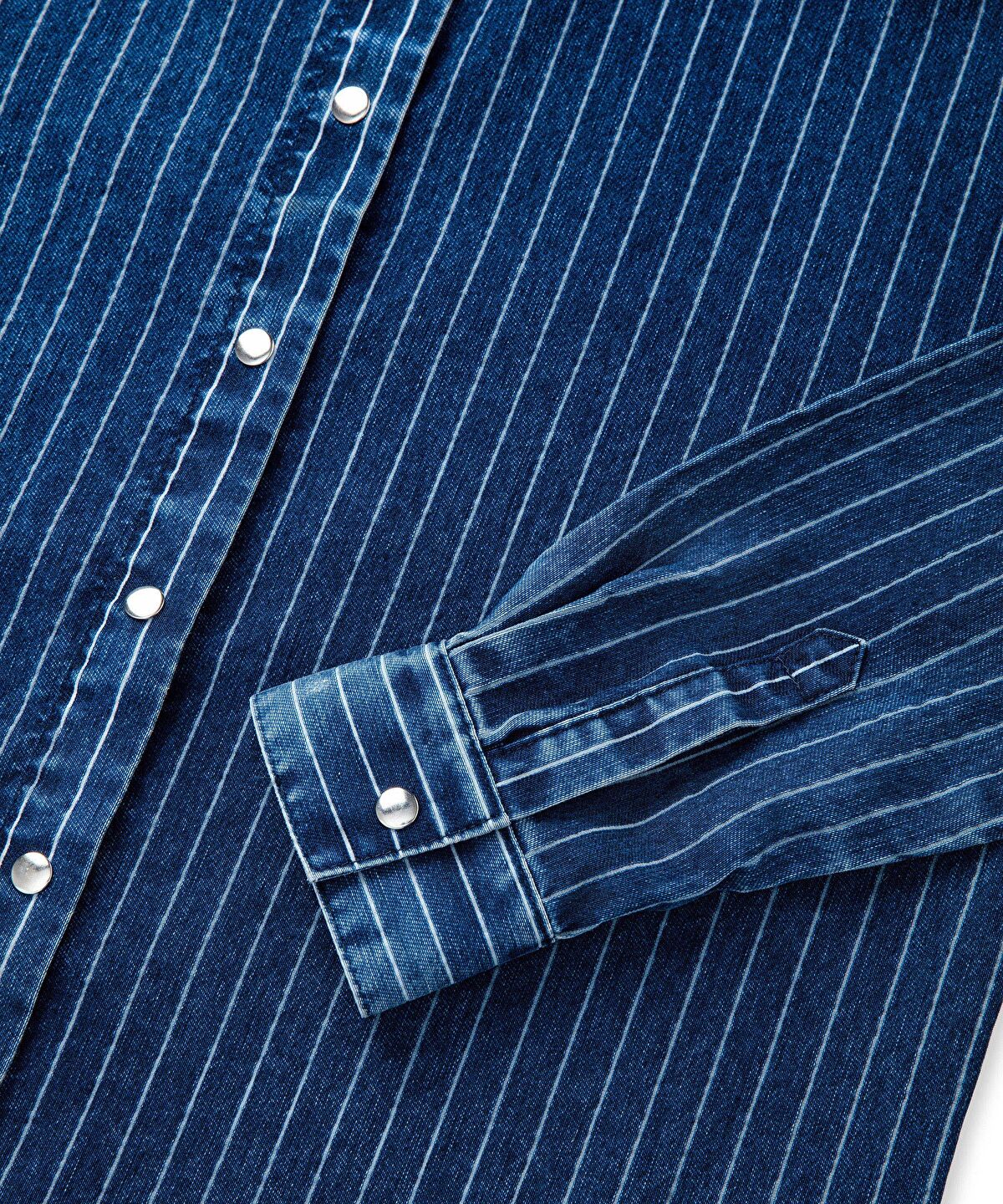 Zoomed Striped Denim Shirt