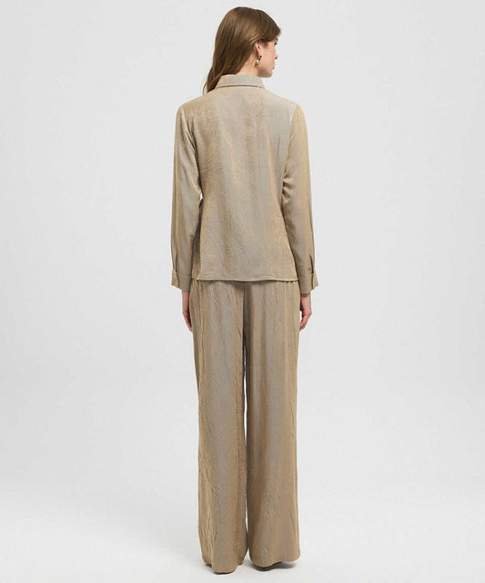Asymmetric Tie Waist Shirt 
