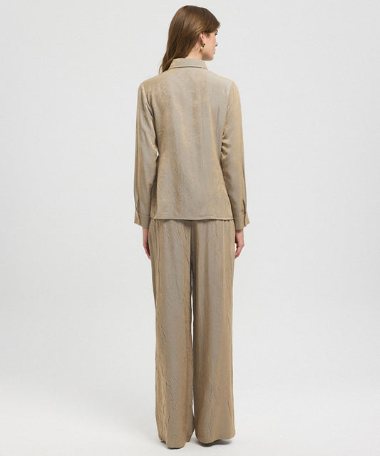Asymmetric Tie Waist Shirt 