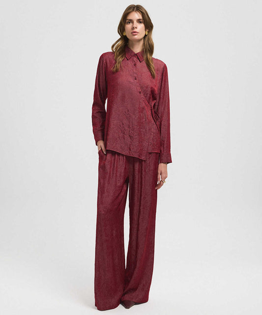 Asymmetric Tie Waist Shirt 