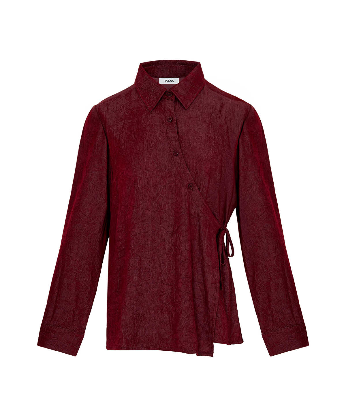Zoomed Asymmetric Tie Waist Shirt 