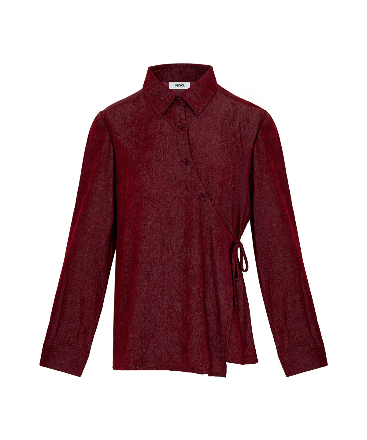 Asymmetric Tie Waist Shirt 