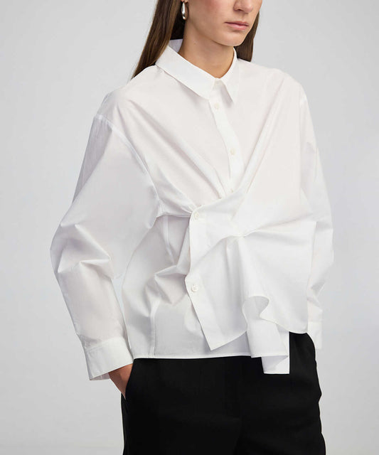 Asymmetric Poplin Shirt