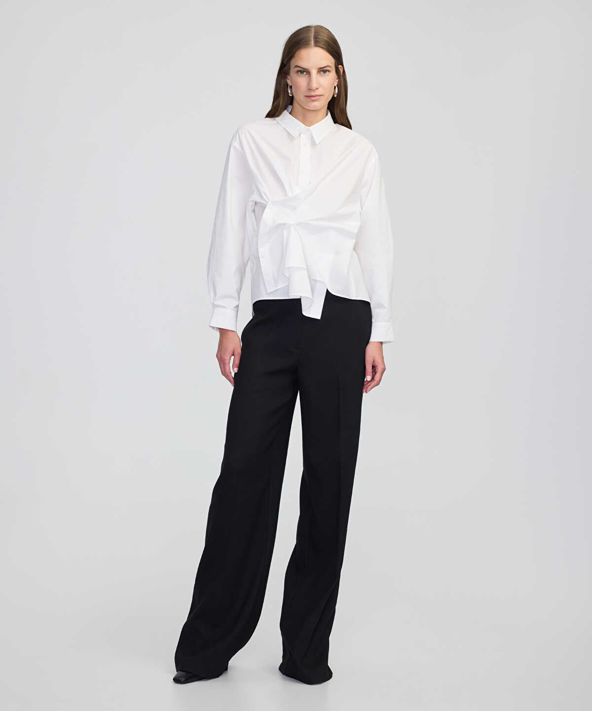 Asymmetric Poplin Shirt