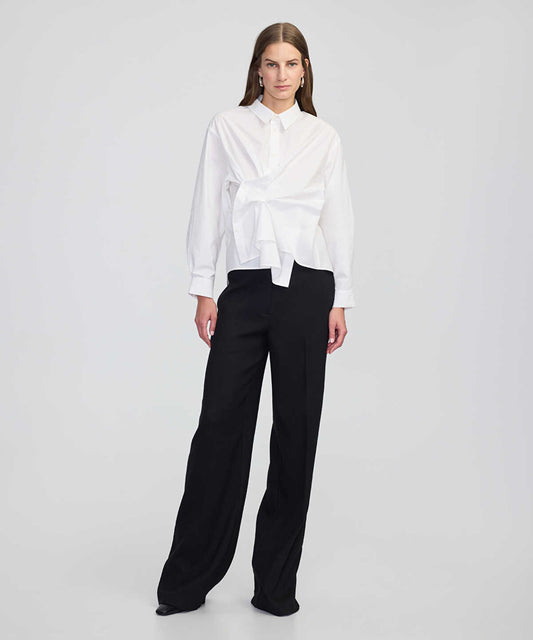 Asymmetric Poplin Shirt