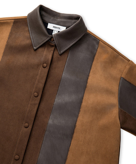 Color-Block Mixed Shirt