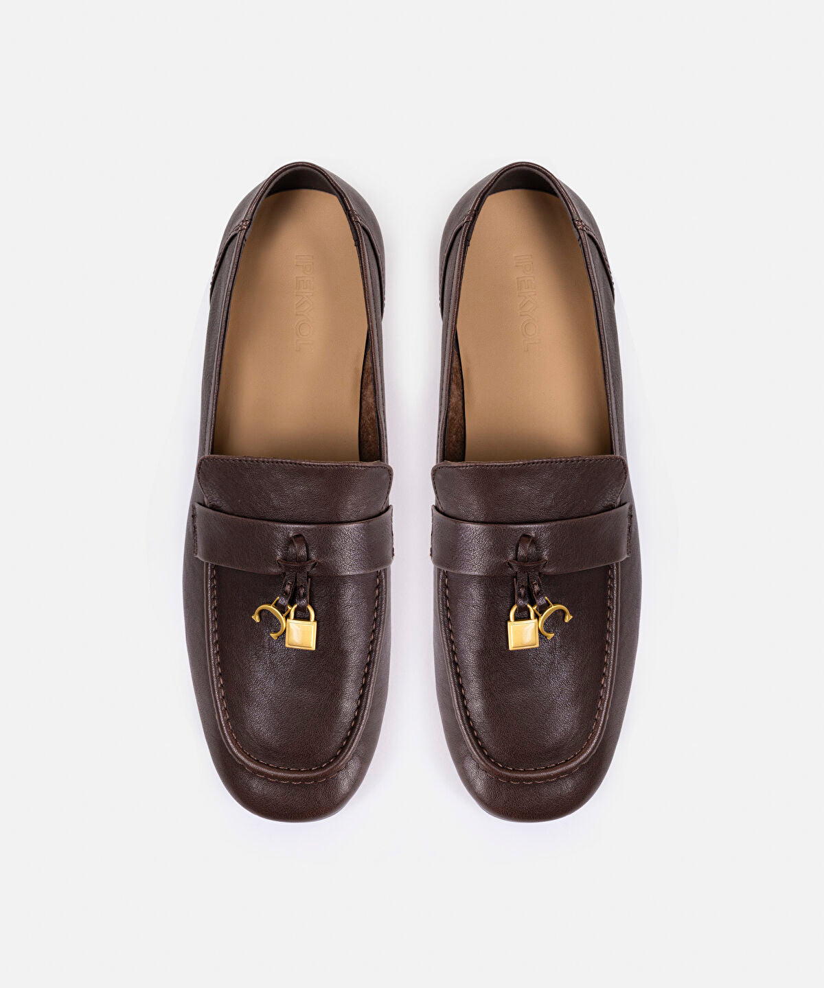 Zoomed Embellished Leather Loafers