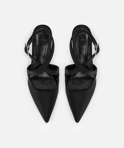 Criss Cross Rhinestone Heels