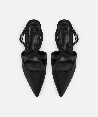 Criss Cross Rhinestone Heels