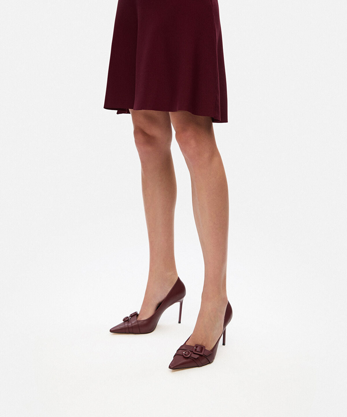 Zoomed Double-Strap Heels