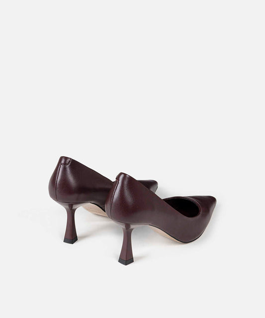 Pointed-Toe Leather Heels