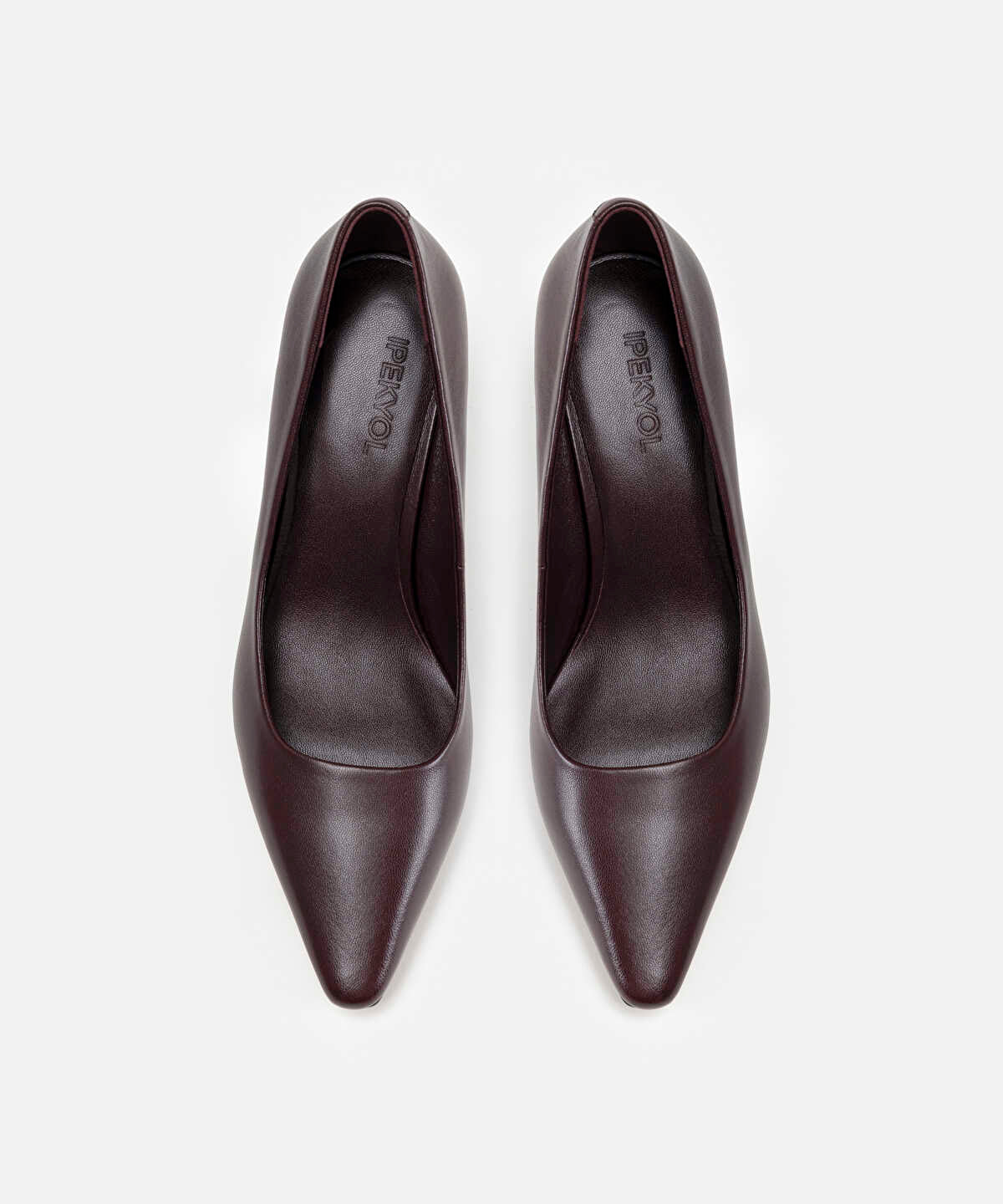 Pointed-Toe Leather Heels