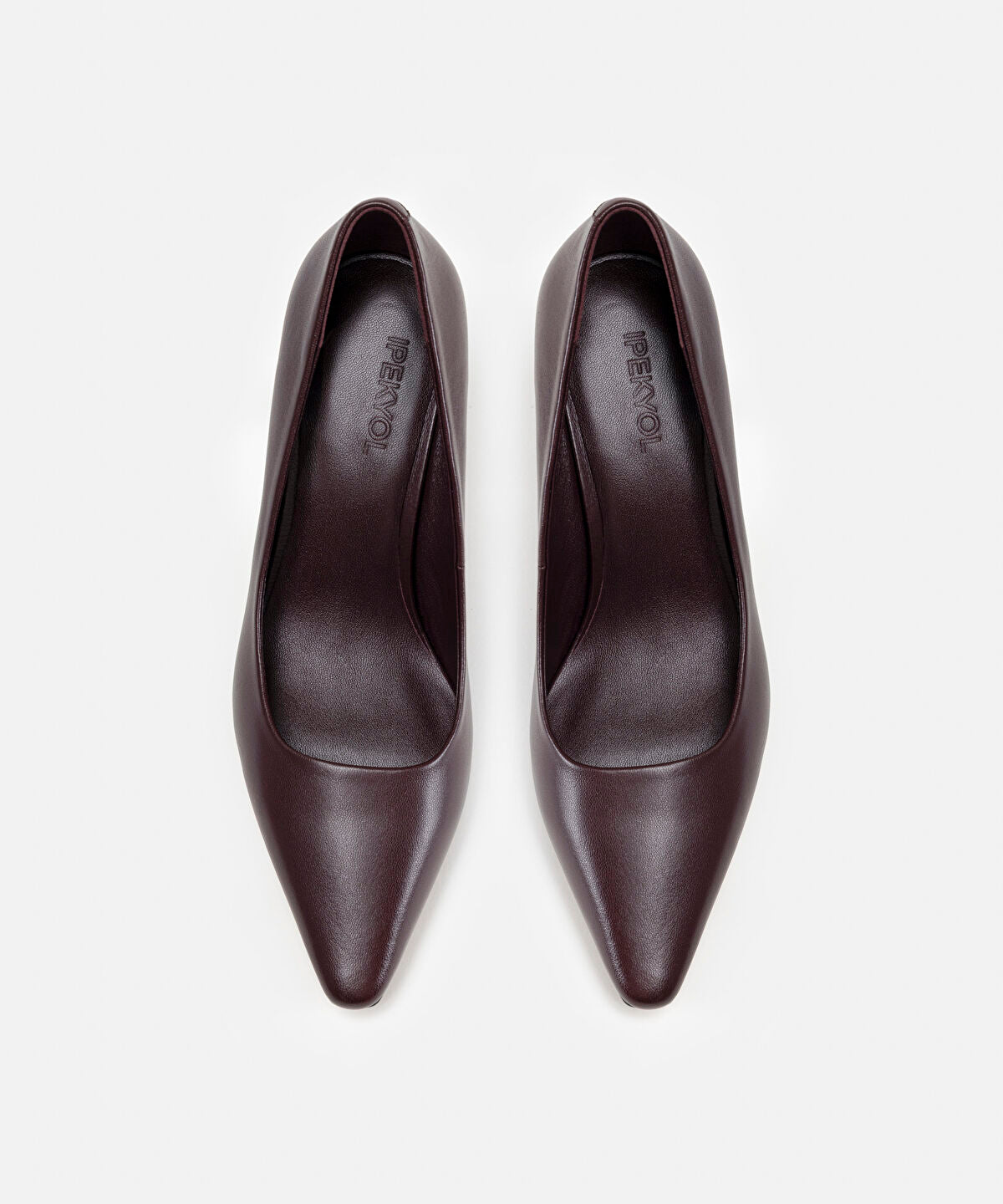 Pointed-Toe Leather Heels