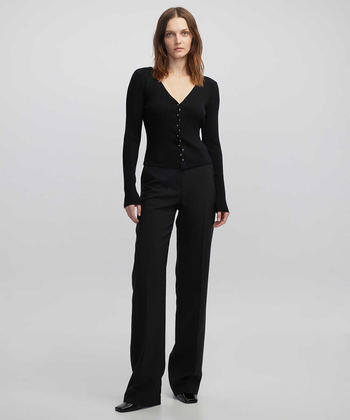Zoomed Embellished Ribbed Knit Top