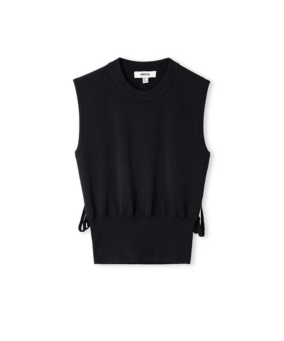Draped Strip Knit Top