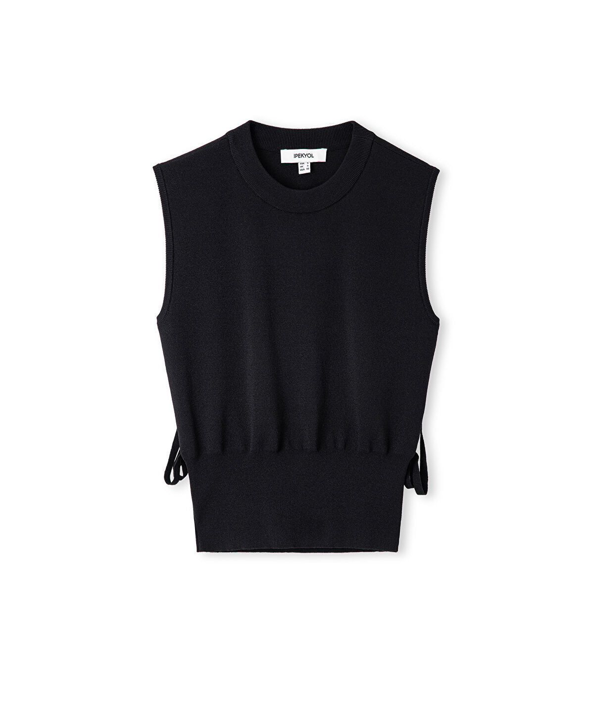 Zoomed Draped Strip Knit Top