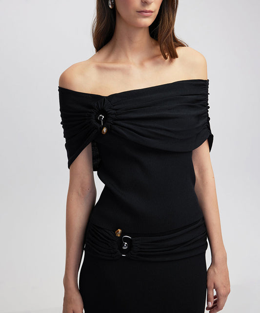 Off-the-Shoulder Knit Top