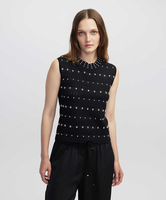 Embellished Knit Top