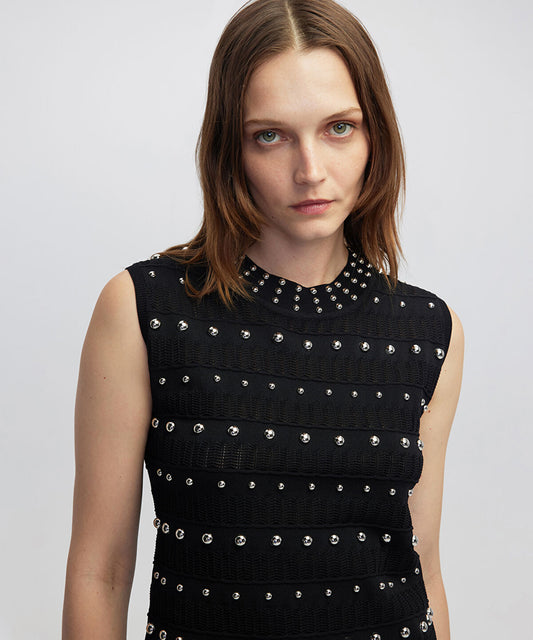 Embellished Knit Top