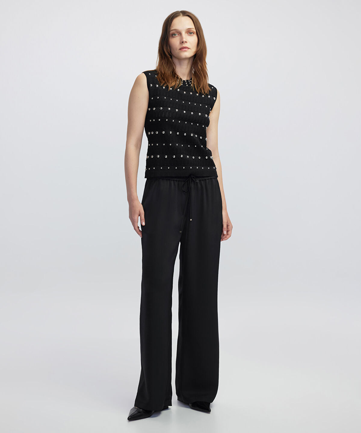 Zoomed Embellished Knit Top