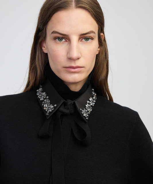 Removable Collar Knit Top