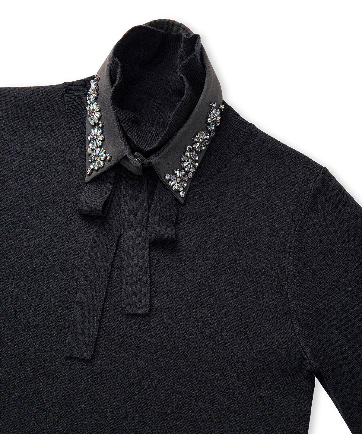 Zoomed Removable Collar Knit Top