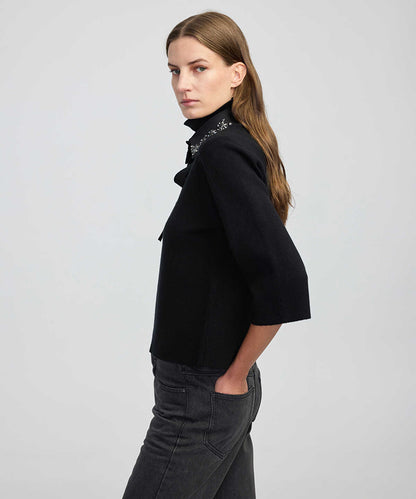 Removable Collar Knit Top