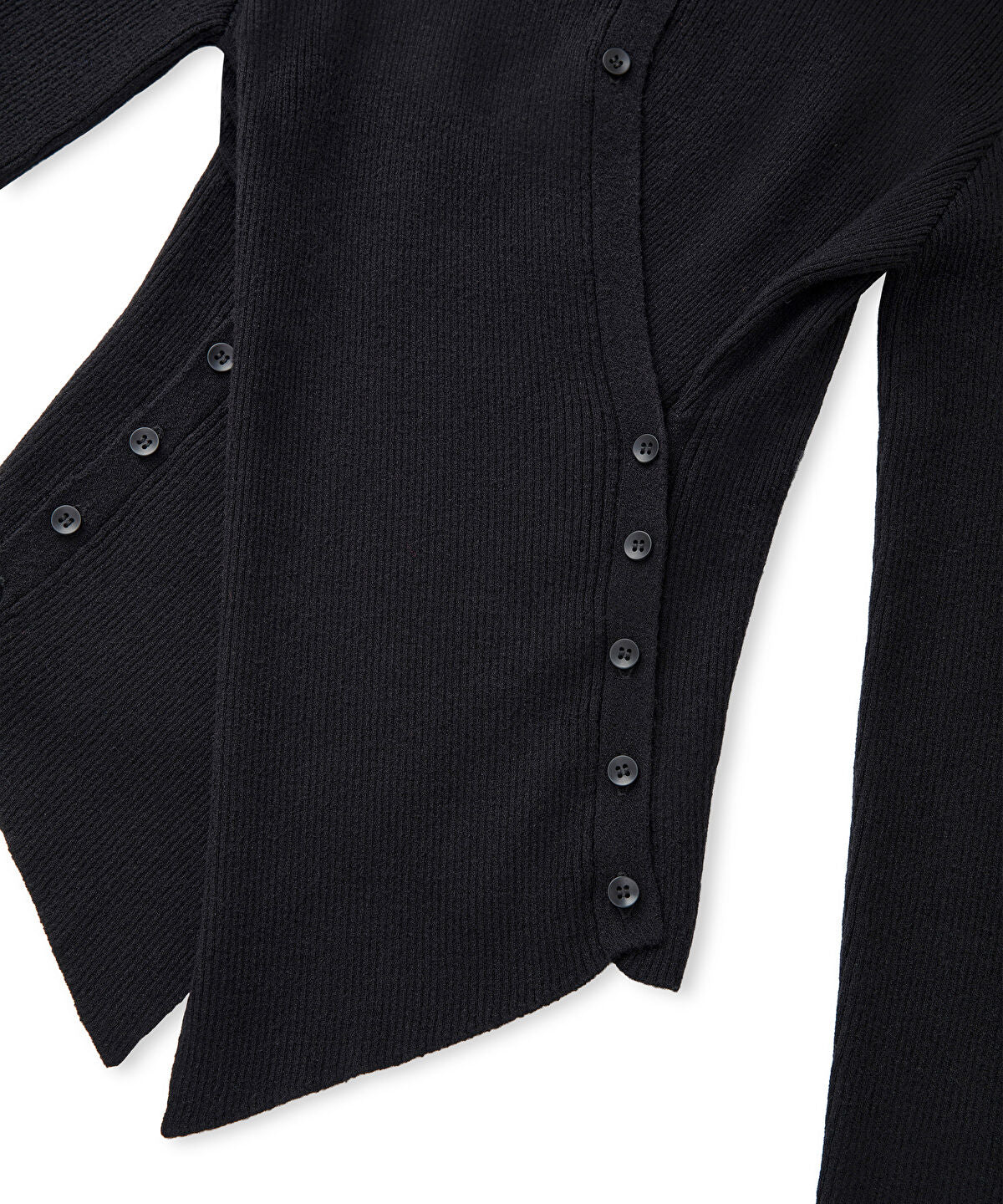 Asymmetric Button Knit Sweater