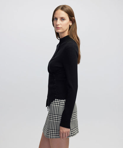 Asymmetric Button Knit Sweater
