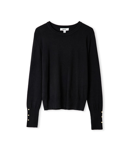 Contrast Button Knit Sweater