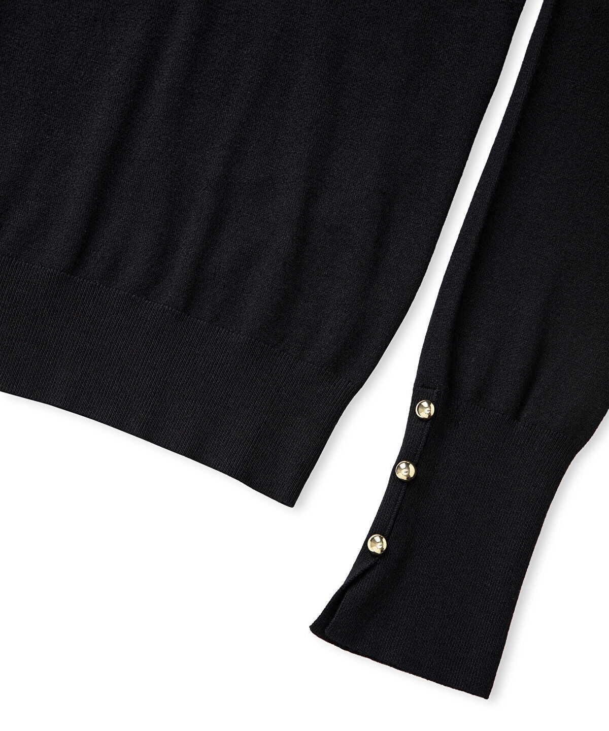 Zoomed Contrast Button Knit Sweater