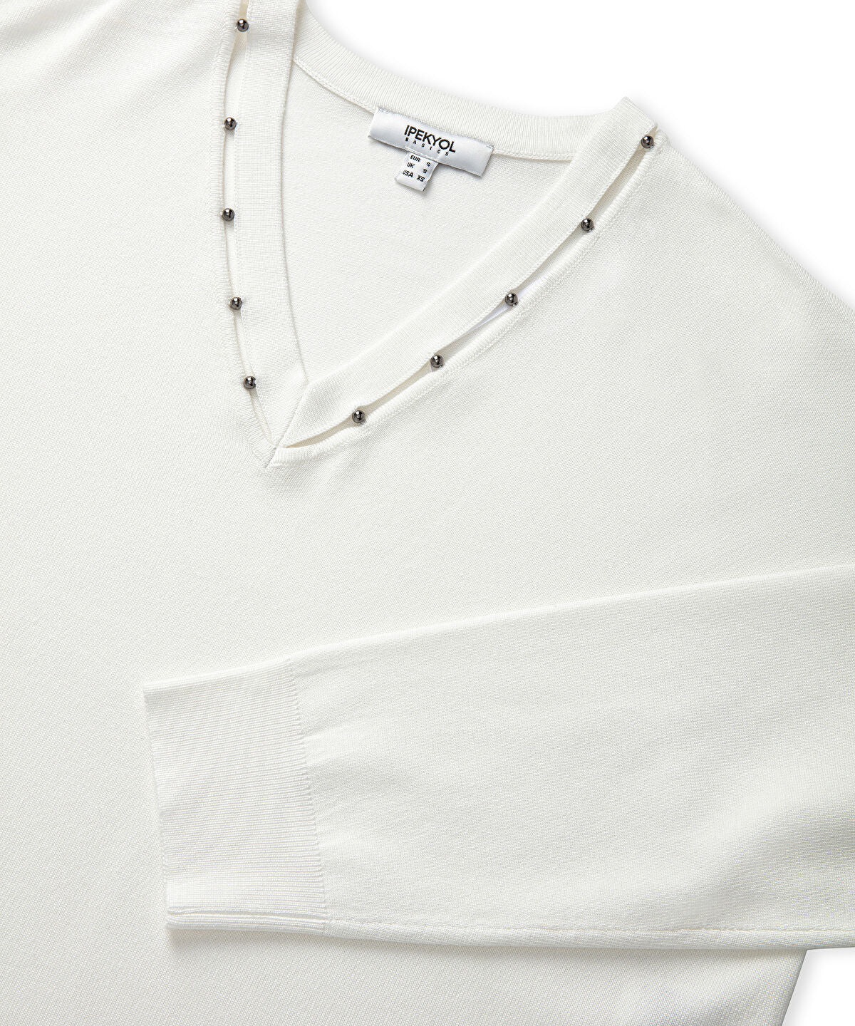 Embellished Cutout Knit Sweater