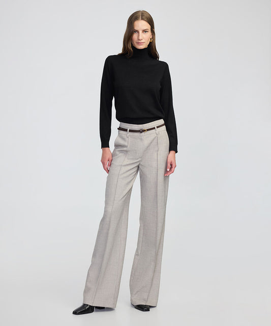 Fine Knit Wool-Blend Top