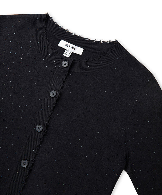 Rhinestone Knit Cardigan
