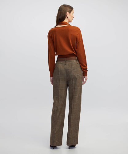 Scarf-Effect Knit Sweater