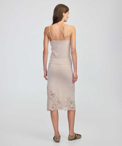 Lace-Applique Knit Top