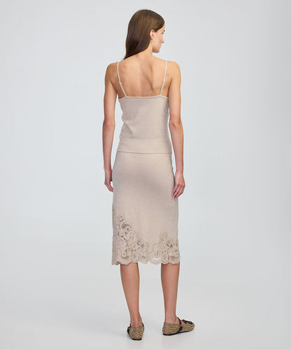 Lace-Applique Knit Top