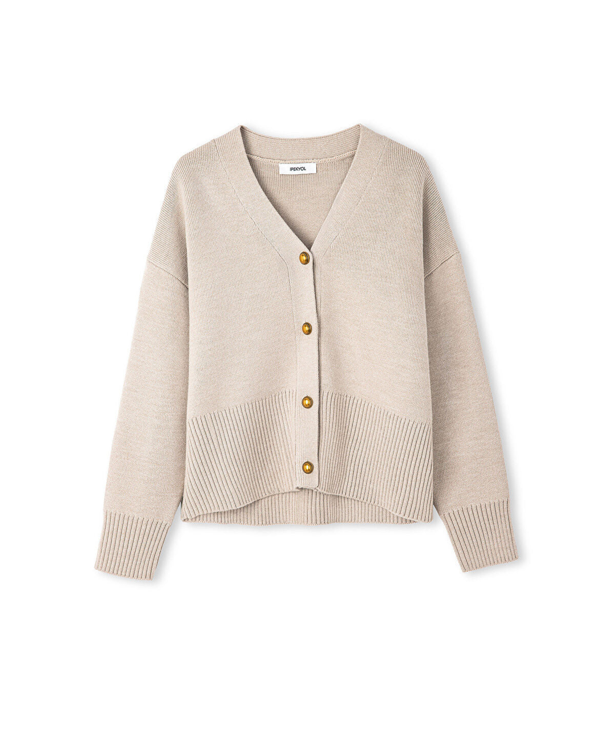 Metal Button Knit Cardigan