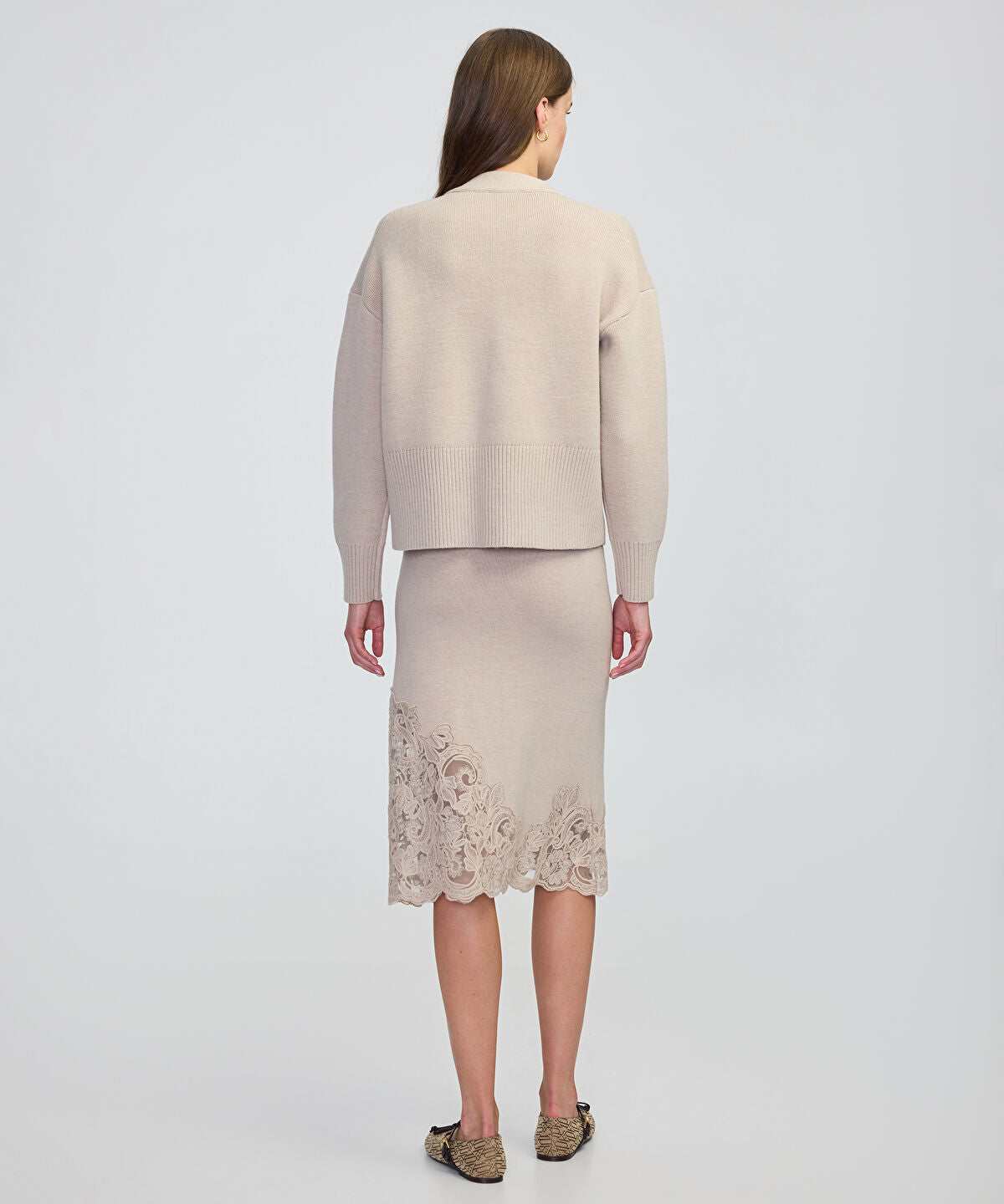 Zoomed Metal Button Knit Cardigan