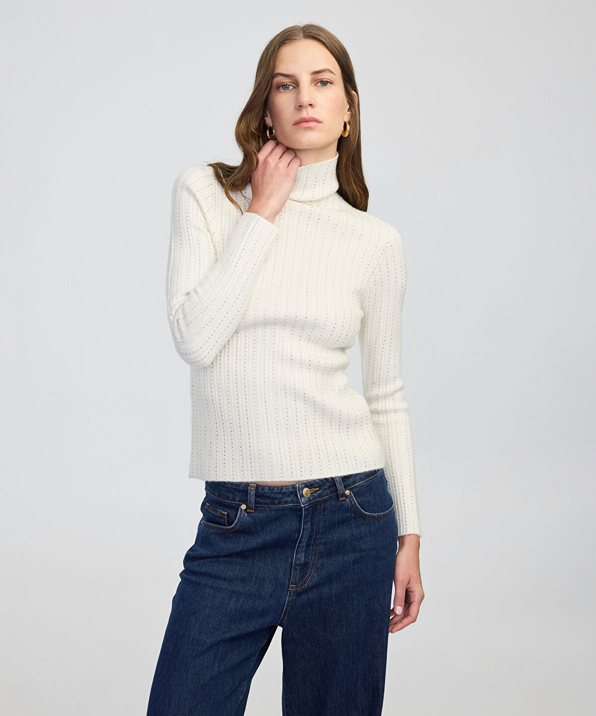 Zoomed Embellished Fine Knit Sweater