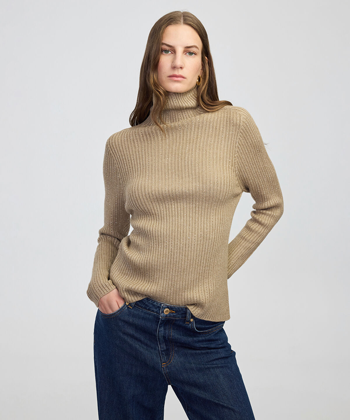 Embellished Fine Knit Sweater