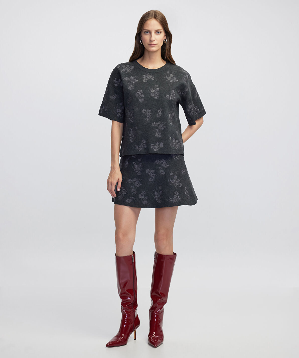 Zoomed Embellished Knit T-Shirt