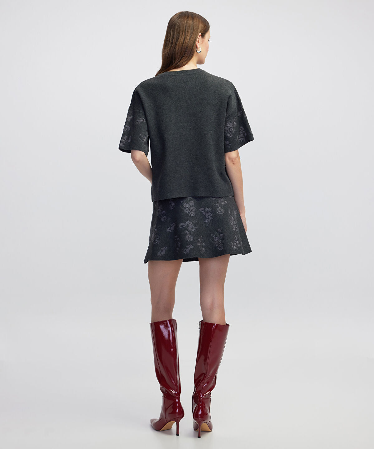 Zoomed Embellished Knit T-Shirt