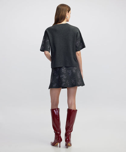 Embellished Knit T-Shirt
