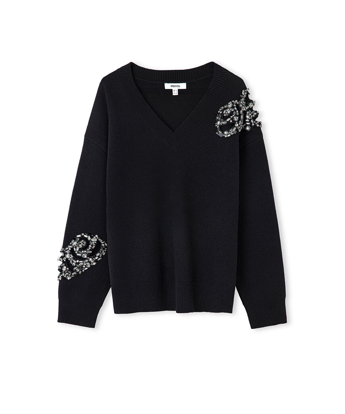 Zoomed Embellished Knit Sweater