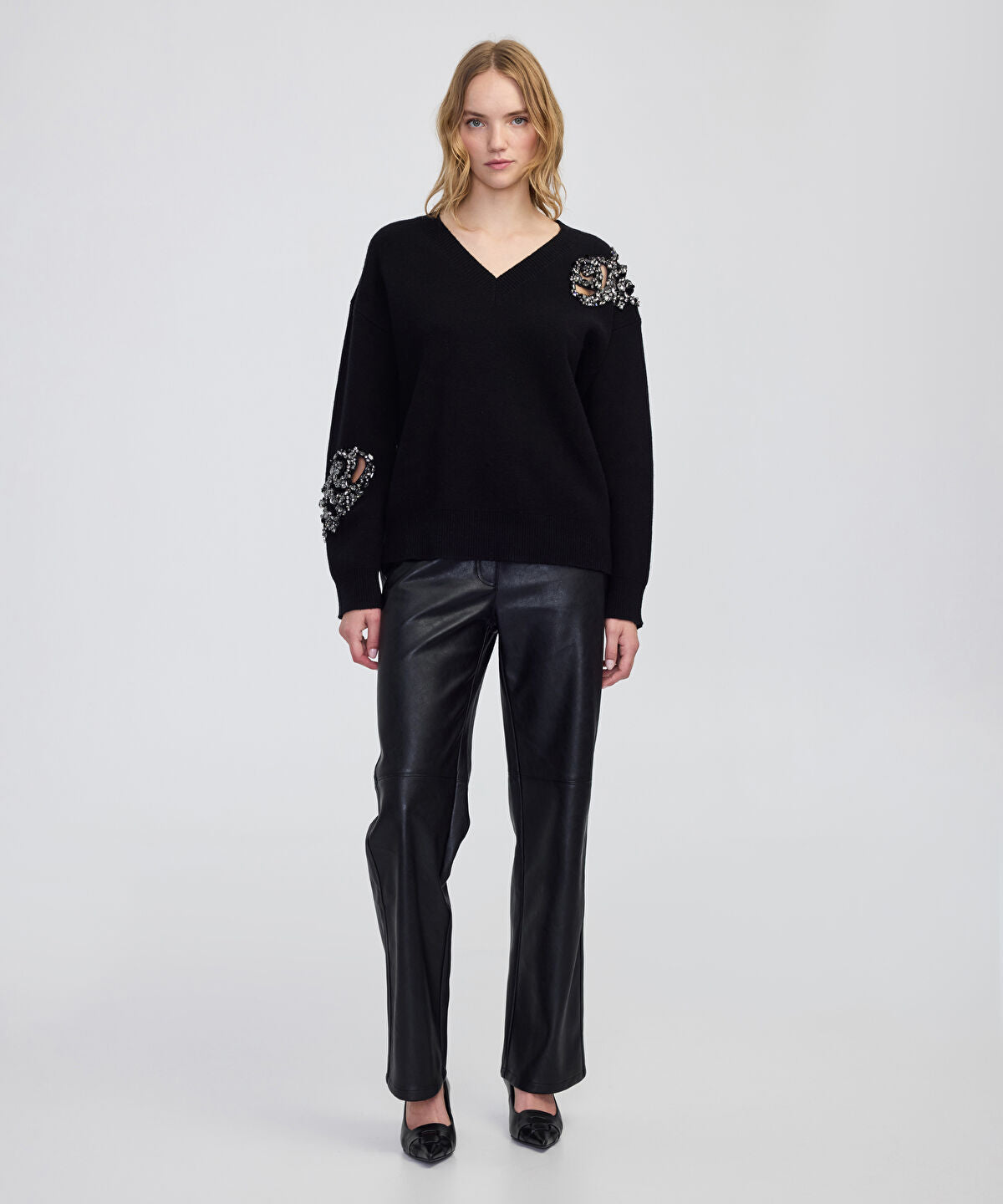 Embellished Knit Sweater